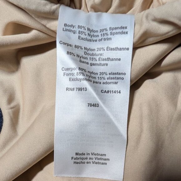 Pea in the Pod Maternity Swimsuit Coquette Dainty Floral Ruffle Deep V Medium - Picture 8 of 9